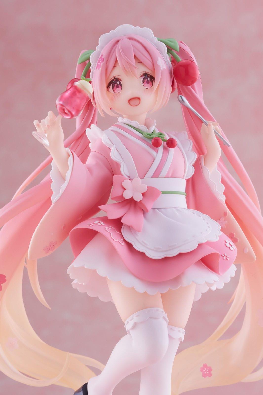 Hatsune Miku PVC Statue Newley Written Sakura Miku Japanese Cafe Ver. 18 cm Prizefiguren Yokina