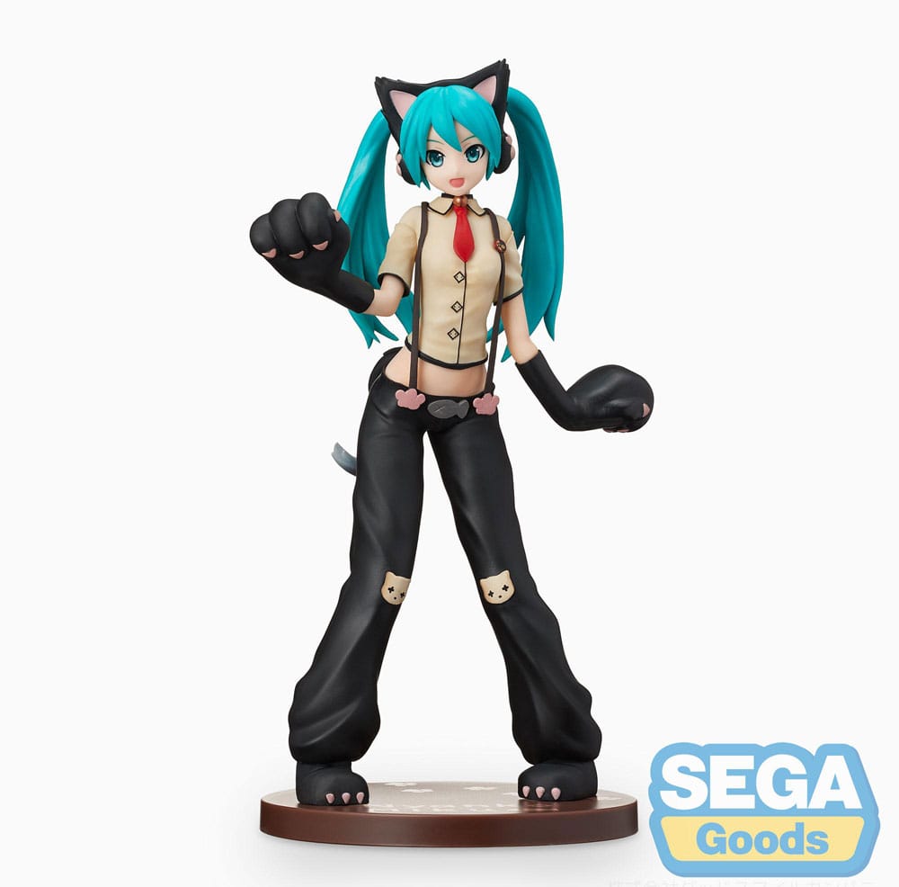Hatsune Miku Project DIVA Arcade Future Tone SPM PVC Statue Hatsune Miku Kitty Cat 23 cm Prizefiguren Yokina