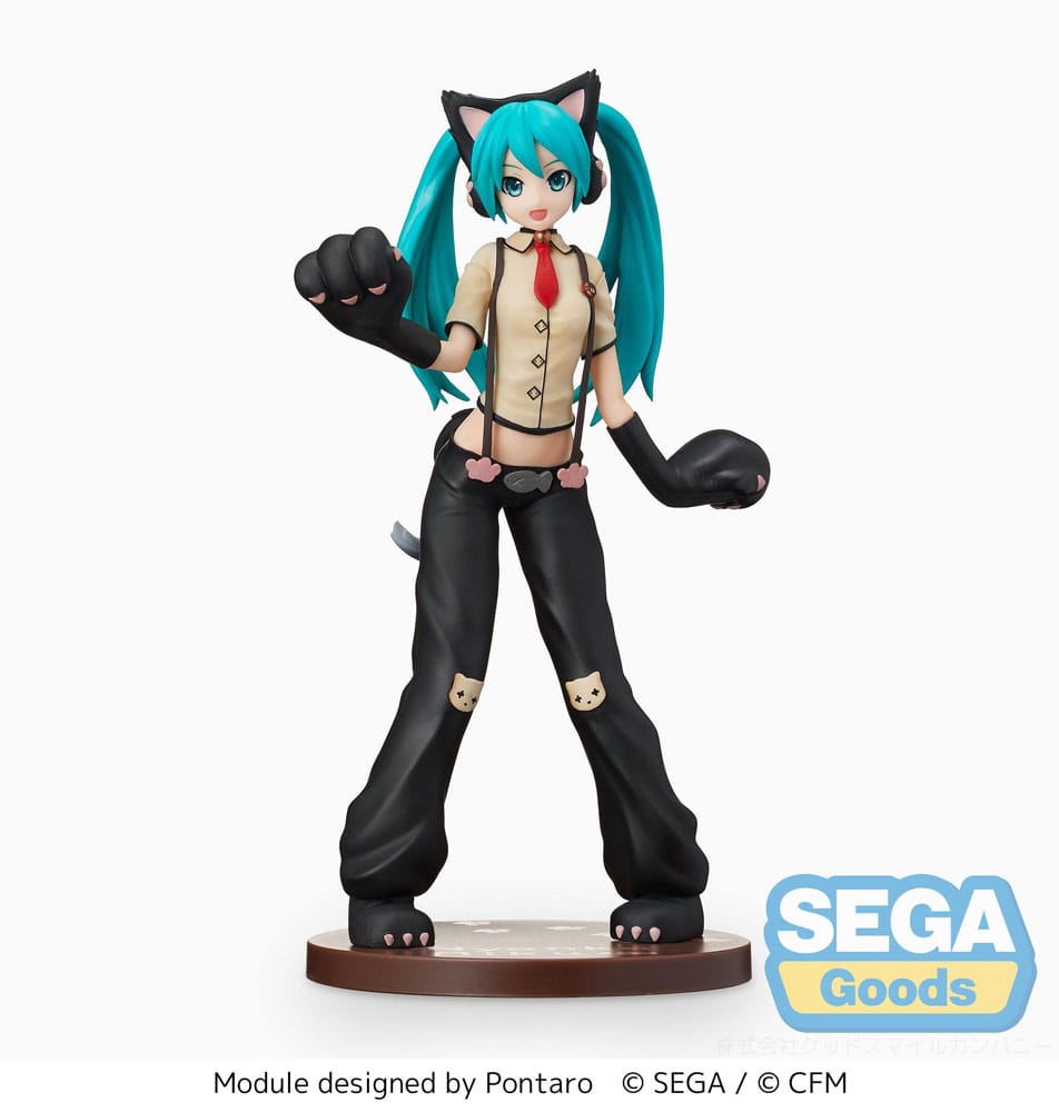 Hatsune Miku Project DIVA Arcade Future Tone SPM PVC Statue Hatsune Miku Kitty Cat 23 cm Prizefiguren Yokina