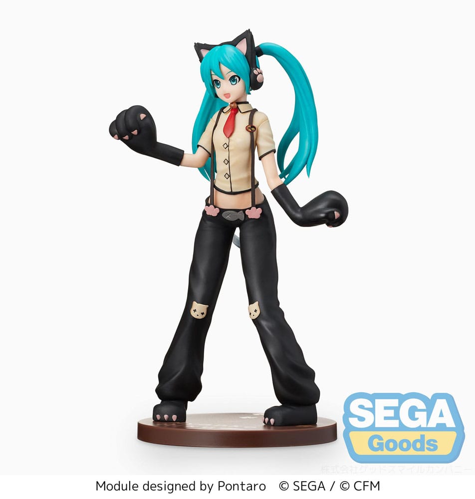 Hatsune Miku Project DIVA Arcade Future Tone SPM PVC Statue Hatsune Miku Kitty Cat 23 cm Prizefiguren Yokina