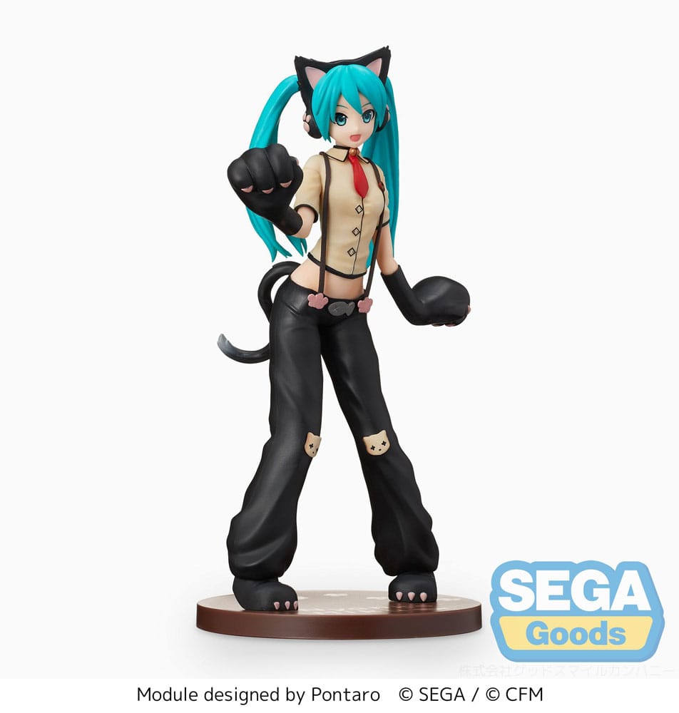 Hatsune Miku Project DIVA Arcade Future Tone SPM PVC Statue Hatsune Miku Kitty Cat 23 cm Prizefiguren Yokina