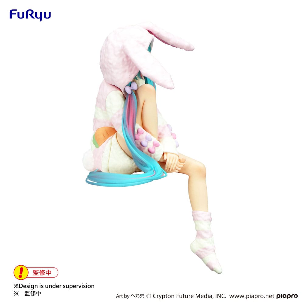 Hatsune Miku Rabbit Ear Hood Pajama Noodle Stopper PVC Statue 14 cm Prizefiguren Yokina