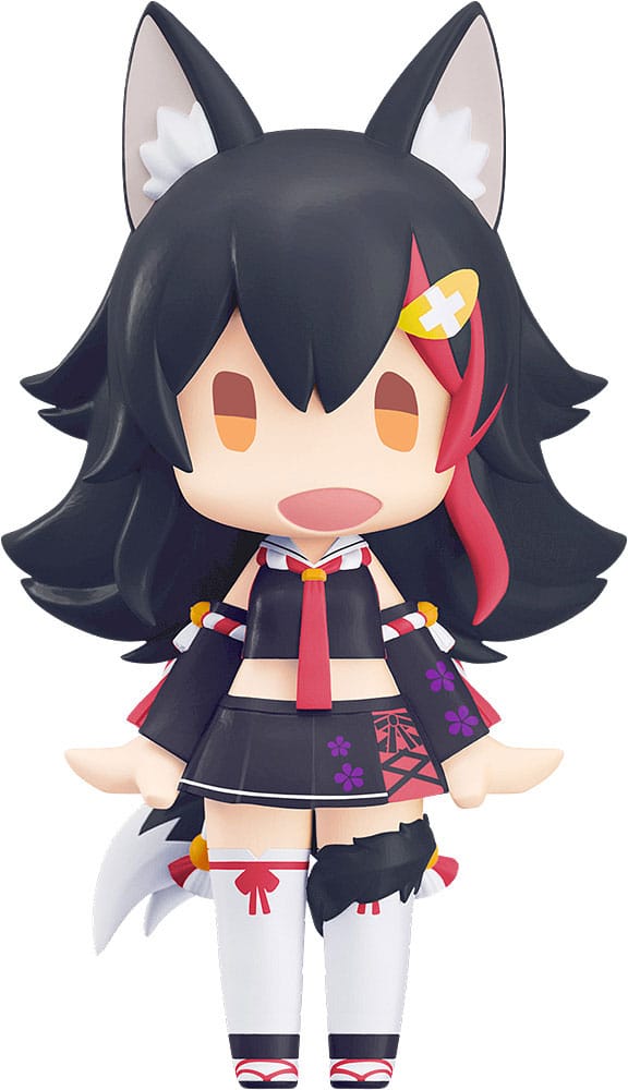 Hololive Production HELLO! GOOD SMILE Actionfigur Ookami Mio 10 cm Prizefiguren Yokina