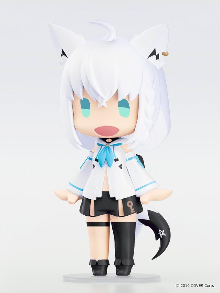Hololive Production HELLO! GOOD SMILE Actionfigur Shirakami Fubuki 10 cm Minifiguren Yokina
