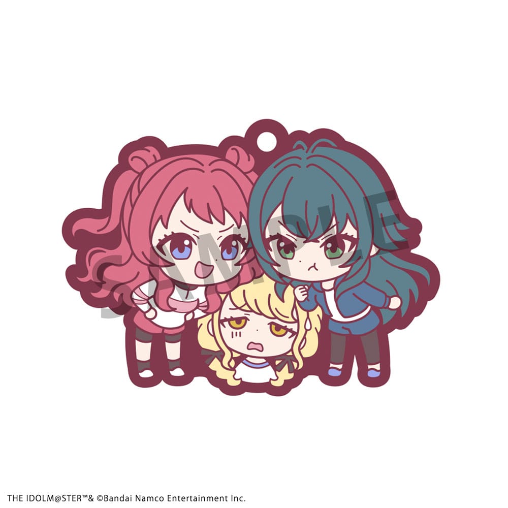 Idolmaster Rubber Mascot Buddycolle 6 Gummi-Anhänger Gakuen 7 cm Sortiment Schlüsselanhänger Yokina