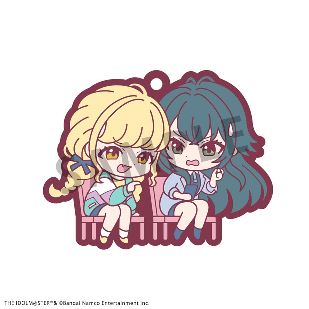 Idolmaster Rubber Mascot Buddycolle 6 Gummi-Anhänger Gakuen 7 cm Sortiment Schlüsselanhänger Yokina