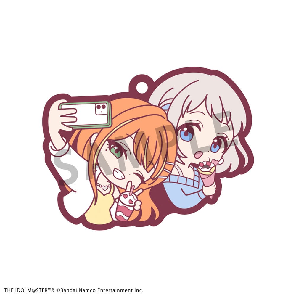 Idolmaster Rubber Mascot Buddycolle 6 Gummi-Anhänger Gakuen 7 cm Sortiment Schlüsselanhänger Yokina