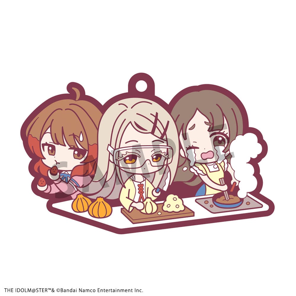 Idolmaster Rubber Mascot Buddycolle 6 Gummi-Anhänger Gakuen 7 cm Sortiment Schlüsselanhänger Yokina