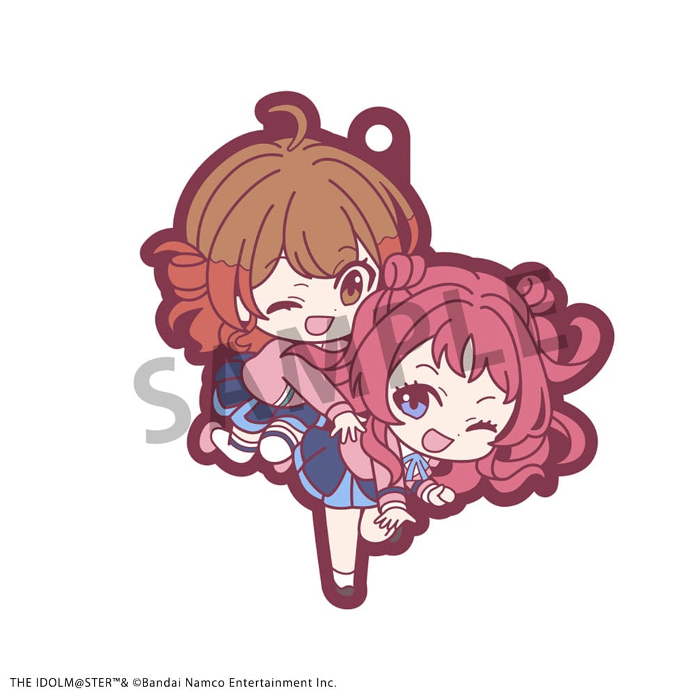 Idolmaster Rubber Mascot Buddycolle 6 Gummi-Anhänger Gakuen 7 cm Sortiment Schlüsselanhänger Yokina