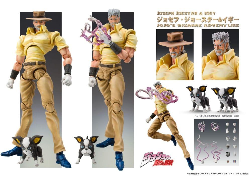 JoJo's Bizarre Adventure Super Action Actionfigur Chozokado (Joseph Joestar & Iggy) (3rd-run) 15 cm Figmas Yokina