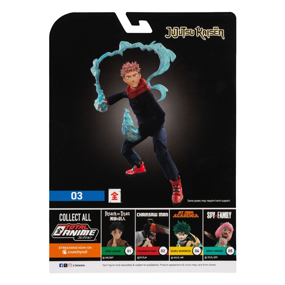 Jujutsu Kaisen Total Anime Actionfigur Juji Itadori 17 cm Figmas Yokina