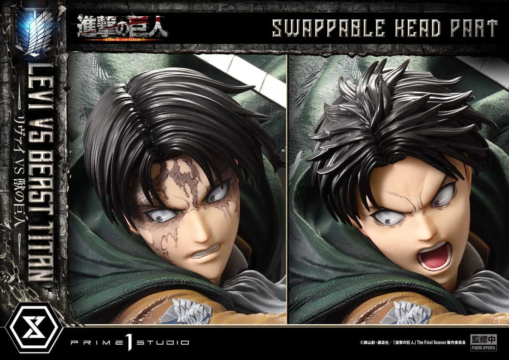 Levi Versus Beast Titan Bonus Version Ultimate Premium Masterline Series Statue 1/4 73 cm Attack on Titan Scalefiguren Yokina