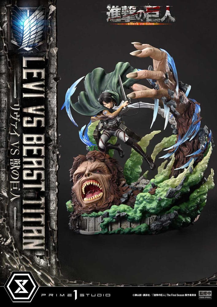 Levi Versus Beast Titan Bonus Version Ultimate Premium Masterline Series Statue 1/4 73 cm Attack on Titan Scalefiguren Yokina