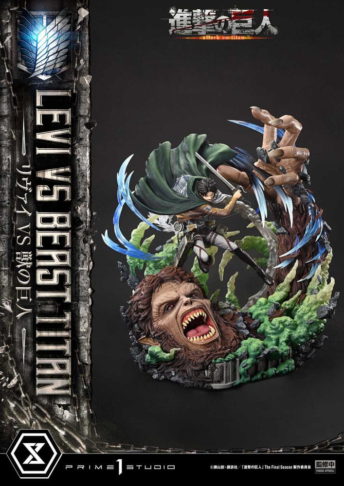 Levi Versus Beast Titan Bonus Version Ultimate Premium Masterline Series Statue 1/4 73 cm Attack on Titan Scalefiguren Yokina