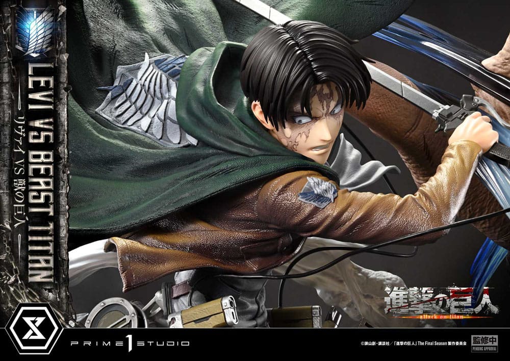 Levi Versus Beast Titan Bonus Version Ultimate Premium Masterline Series Statue 1/4 73 cm Attack on Titan Scalefiguren Yokina