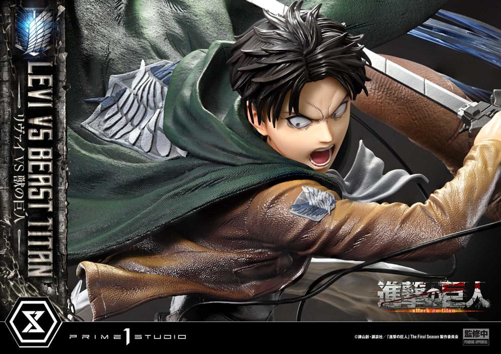 Levi Versus Beast Titan Bonus Version Ultimate Premium Masterline Series Statue 1/4 73 cm Attack on Titan Scalefiguren Yokina
