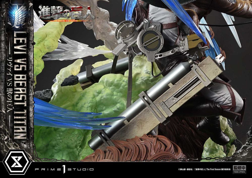 Levi Versus Beast Titan Bonus Version Ultimate Premium Masterline Series Statue 1/4 73 cm Attack on Titan Scalefiguren Yokina