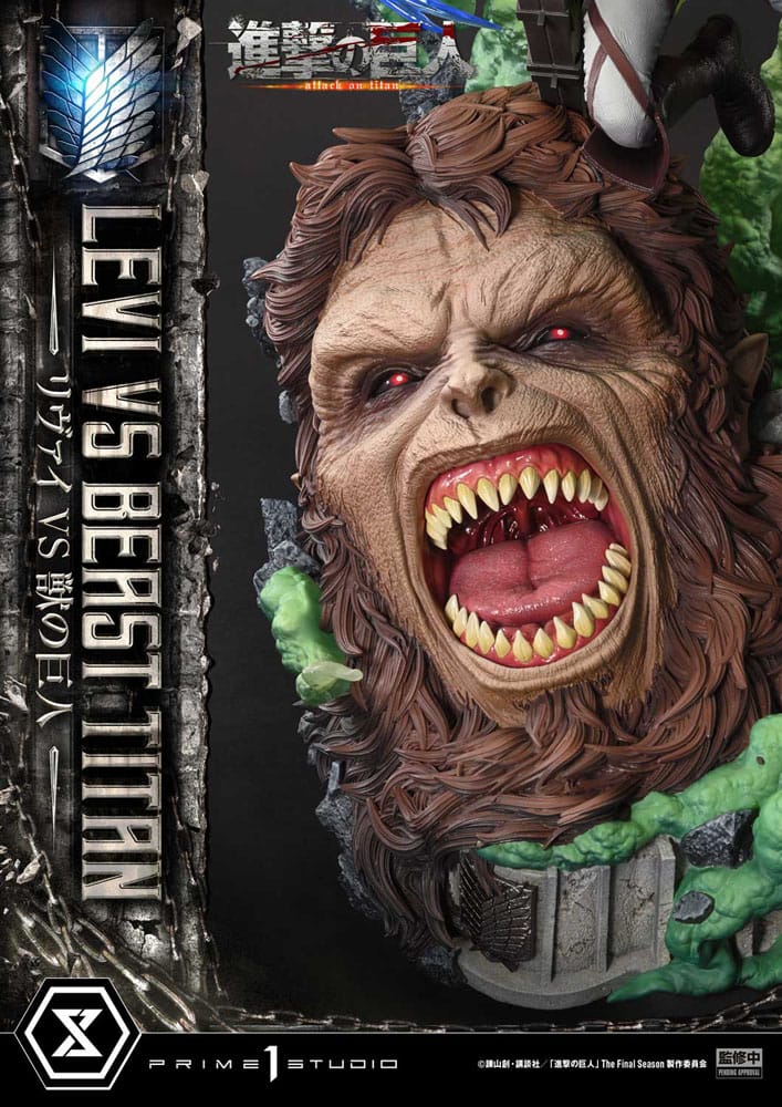 Levi Versus Beast Titan Bonus Version Ultimate Premium Masterline Series Statue 1/4 73 cm Attack on Titan Scalefiguren Yokina