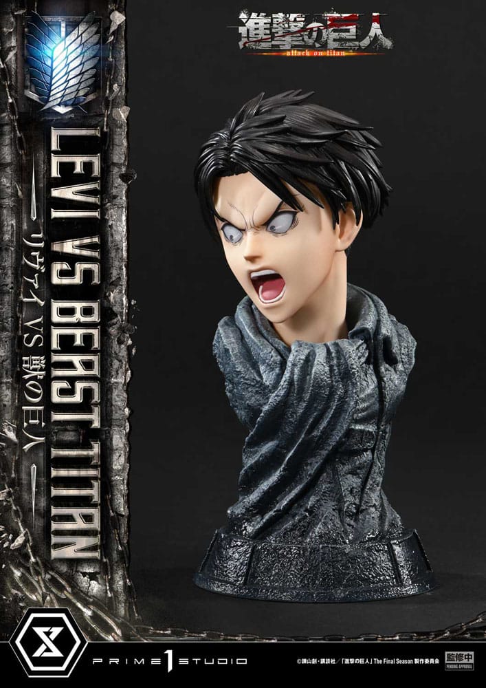Levi Versus Beast Titan Bonus Version Ultimate Premium Masterline Series Statue 1/4 73 cm Attack on Titan Scalefiguren Yokina