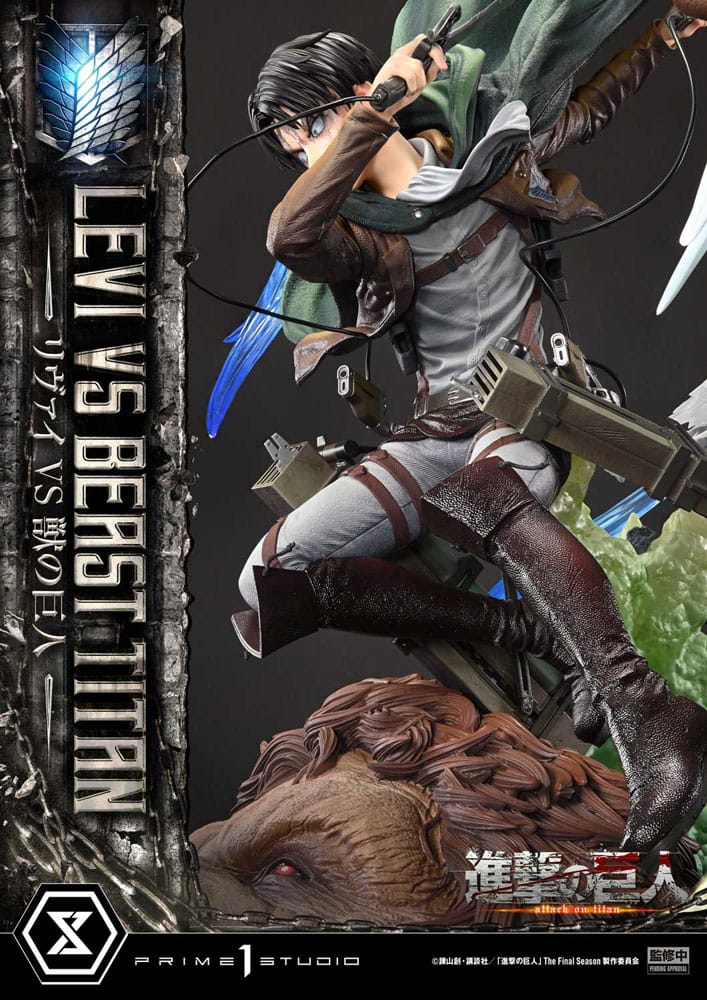 Levi Versus Beast Titan Bonus Version Ultimate Premium Masterline Series Statue 1/4 73 cm Attack on Titan Scalefiguren Yokina