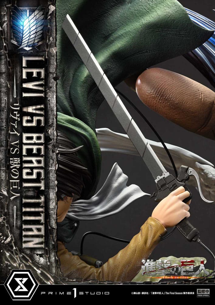 Levi Versus Beast Titan Bonus Version Ultimate Premium Masterline Series Statue 1/4 73 cm Attack on Titan Scalefiguren Yokina