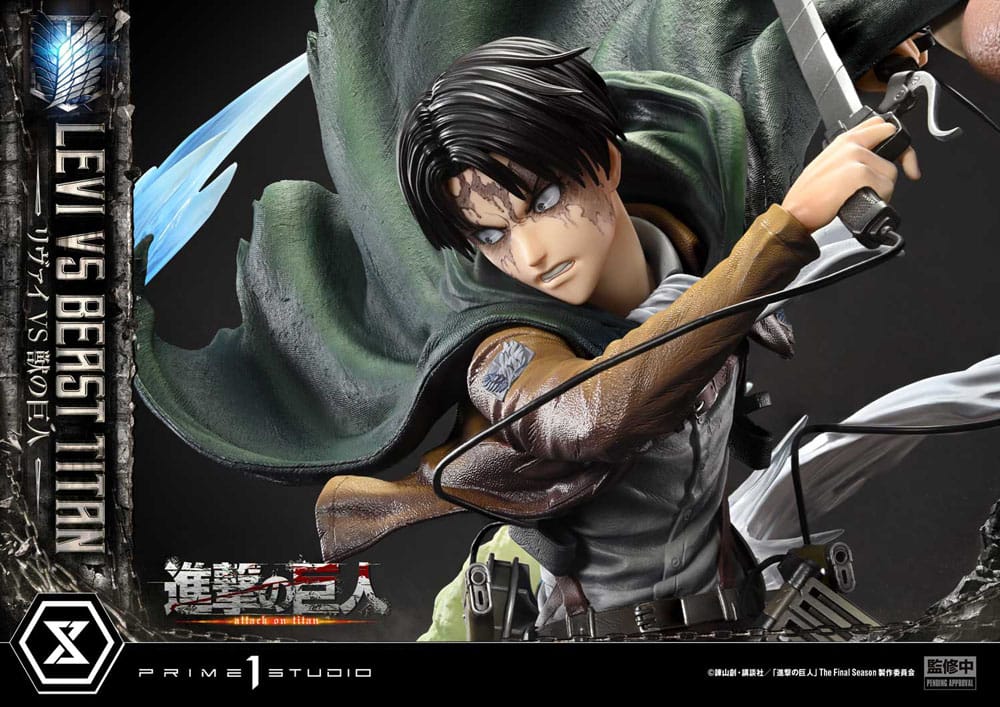 Levi Versus Beast Titan Bonus Version Ultimate Premium Masterline Series Statue 1/4 73 cm Attack on Titan Scalefiguren Yokina