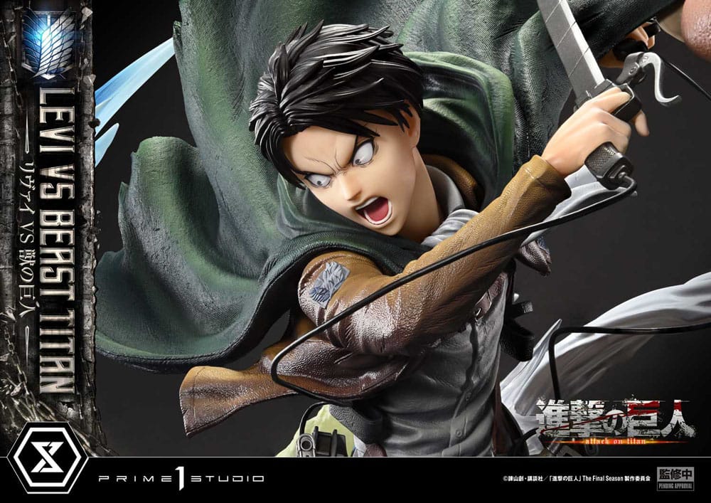 Levi Versus Beast Titan Bonus Version Ultimate Premium Masterline Series Statue 1/4 73 cm Attack on Titan Scalefiguren Yokina