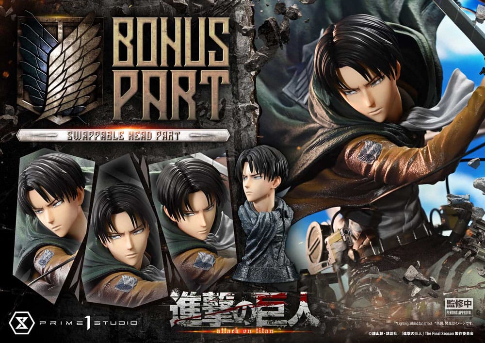 Levi Versus Beast Titan Bonus Version Ultimate Premium Masterline Series Statue 1/4 73 cm Attack on Titan Scalefiguren Yokina