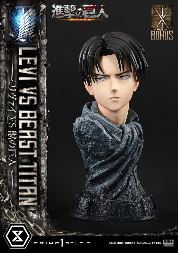 Levi Versus Beast Titan Bonus Version Ultimate Premium Masterline Series Statue 1/4 73 cm Attack on Titan Scalefiguren Yokina