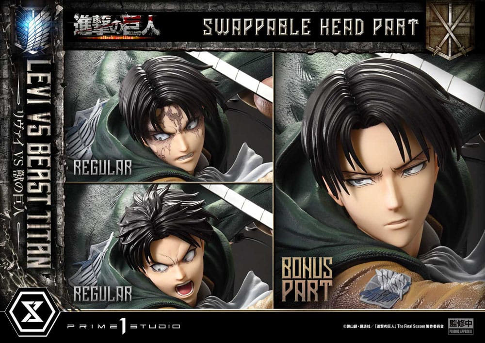 Levi Versus Beast Titan Bonus Version Ultimate Premium Masterline Series Statue 1/4 73 cm Attack on Titan Scalefiguren Yokina