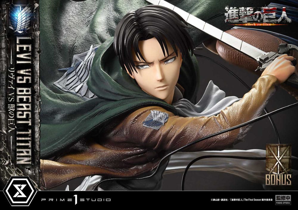 Levi Versus Beast Titan Bonus Version Ultimate Premium Masterline Series Statue 1/4 73 cm Attack on Titan Scalefiguren Yokina