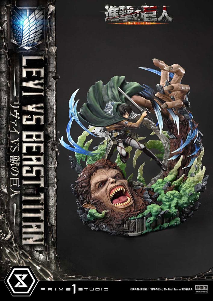 Levi Versus Beast Titan Ultimate Premium Masterline Series Statue 1/4 73 cm Attack on Titan Scalefiguren Yokina
