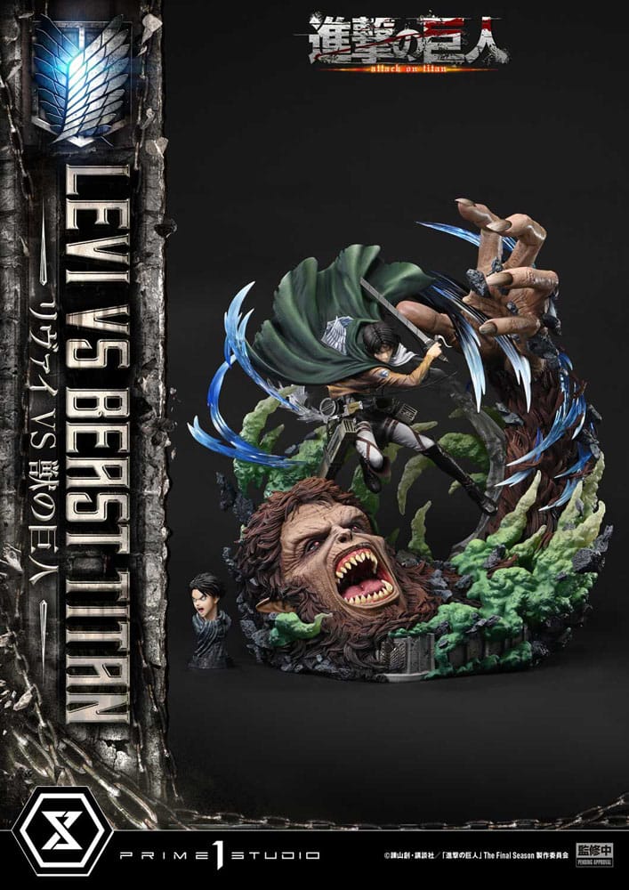 Levi Versus Beast Titan Ultimate Premium Masterline Series Statue 1/4 73 cm Attack on Titan Scalefiguren Yokina