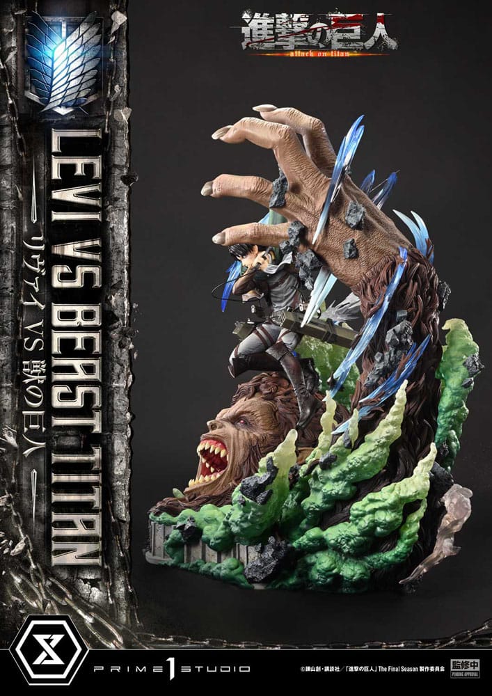 Levi Versus Beast Titan Ultimate Premium Masterline Series Statue 1/4 73 cm Attack on Titan Scalefiguren Yokina