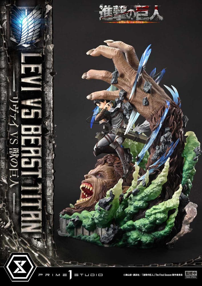Levi Versus Beast Titan Ultimate Premium Masterline Series Statue 1/4 73 cm Attack on Titan Scalefiguren Yokina