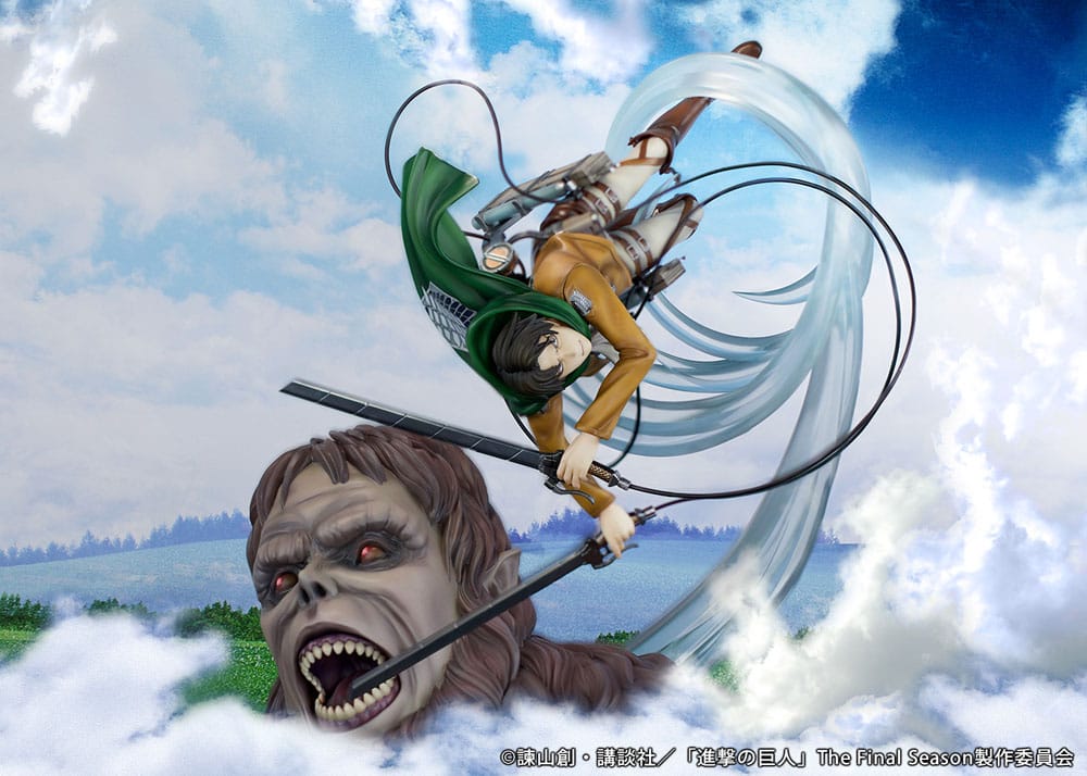 Levi vs Beast Titan Ver. PVC Statue 1/7 28 cm Attack on Titan Scalefiguren Yokina