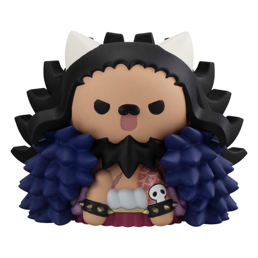 Mega Cat Project Luffy in Wano Kuni 8 Sammelfiguren NyanPieceNyan! Ver. 3 cm One Piece Minifiguren Yokina