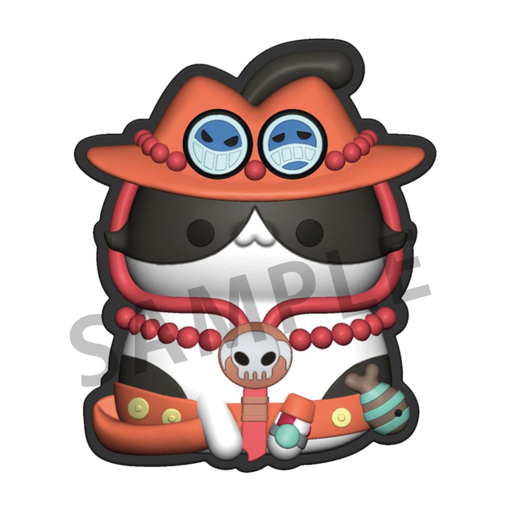 Mega Cat Project Nyan Piece Nyan! 5 Gummi Clip Sortiment 3 cm One Piece Gadgets Yokina
