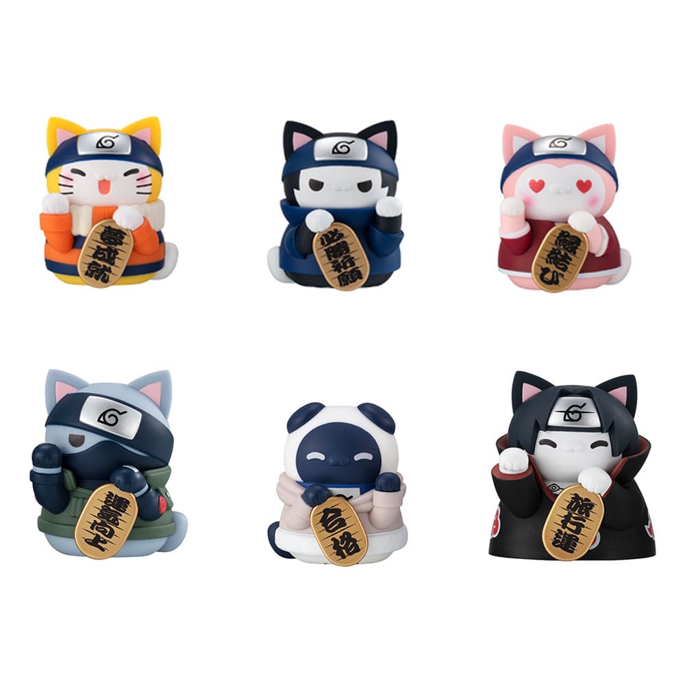 Mega Cat Project Nyaruto! 6 Sammelfiguren Beckoning cat fortune one more time 7 cm Sortiment Naruto-Nyaruto! Minifiguren Yokina