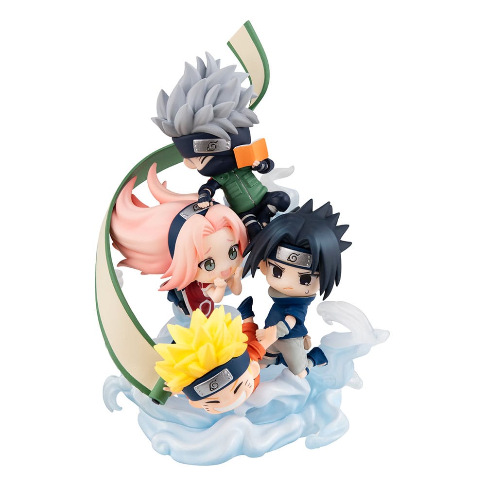 Naruto Shippuden FigUnity PVC Mini-Statue Gather here, Team 7 13 cm (with gift) Minifiguren Yokina