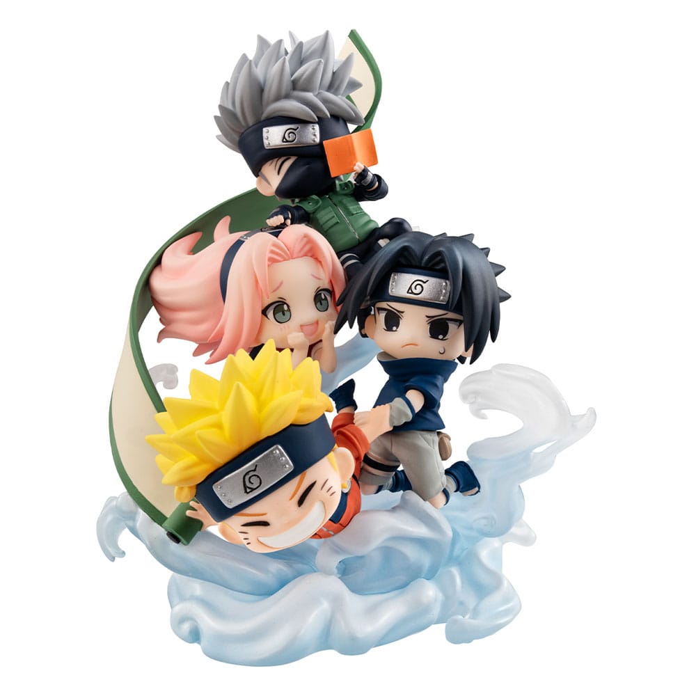 Naruto Shippuden FigUnity PVC Mini-Statue Gather here, Team 7 13 cm (with gift) Minifiguren Yokina