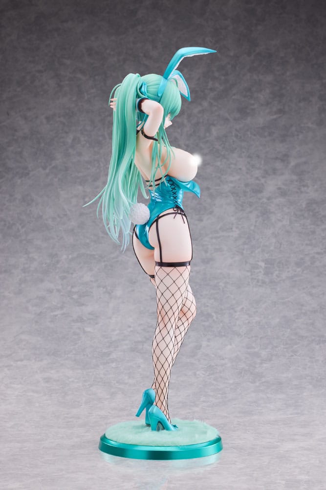 Original Character PVC Statue 1/4 Green Twin Tail Bunny-chan Fishnet Tights Ver. 43 cm Hentai Yokina