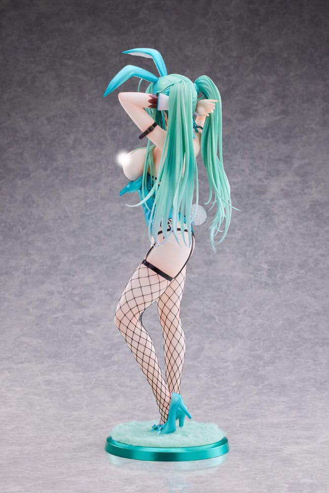 Original Character PVC Statue 1/4 Green Twin Tail Bunny-chan Fishnet Tights Ver. 43 cm Hentai Yokina