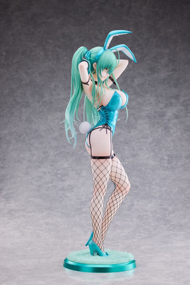 Original Character PVC Statue 1/4 Green Twin Tail Bunny-chan Fishnet Tights Ver. 43 cm Hentai Yokina