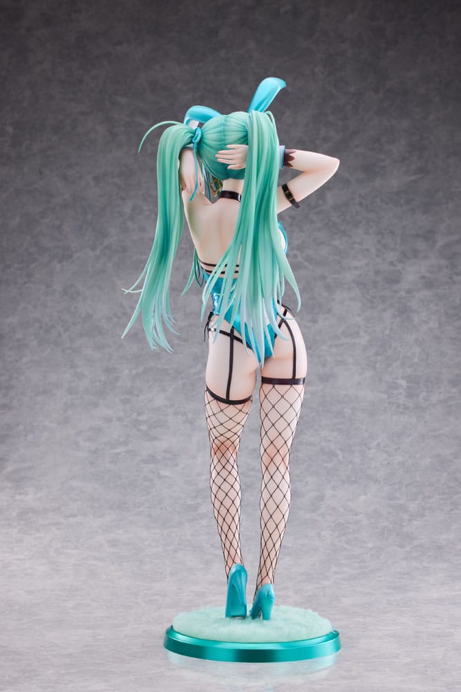 Original Character PVC Statue 1/4 Green Twin Tail Bunny-chan Fishnet Tights Ver. 43 cm Hentai Yokina