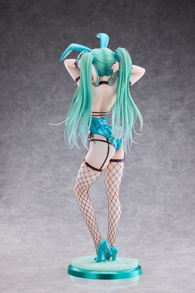 Original Character PVC Statue 1/4 Green Twin Tail Bunny-chan Fishnet Tights Ver. 43 cm Hentai Yokina