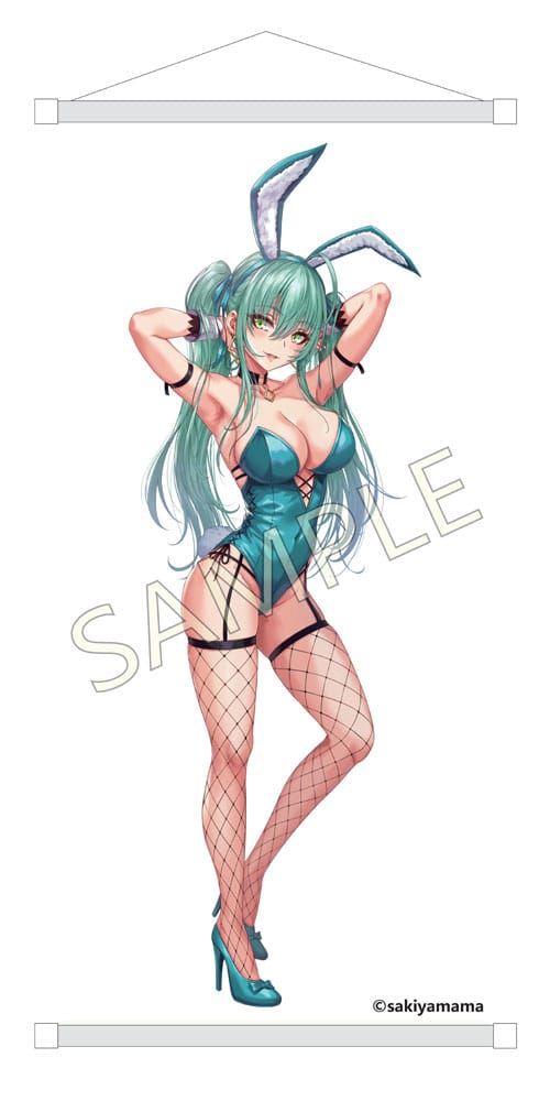 Original Character PVC Statue 1/4 Green Twin Tail Bunny-chan Fishnet Tights Ver. 43 cm Hentai Yokina