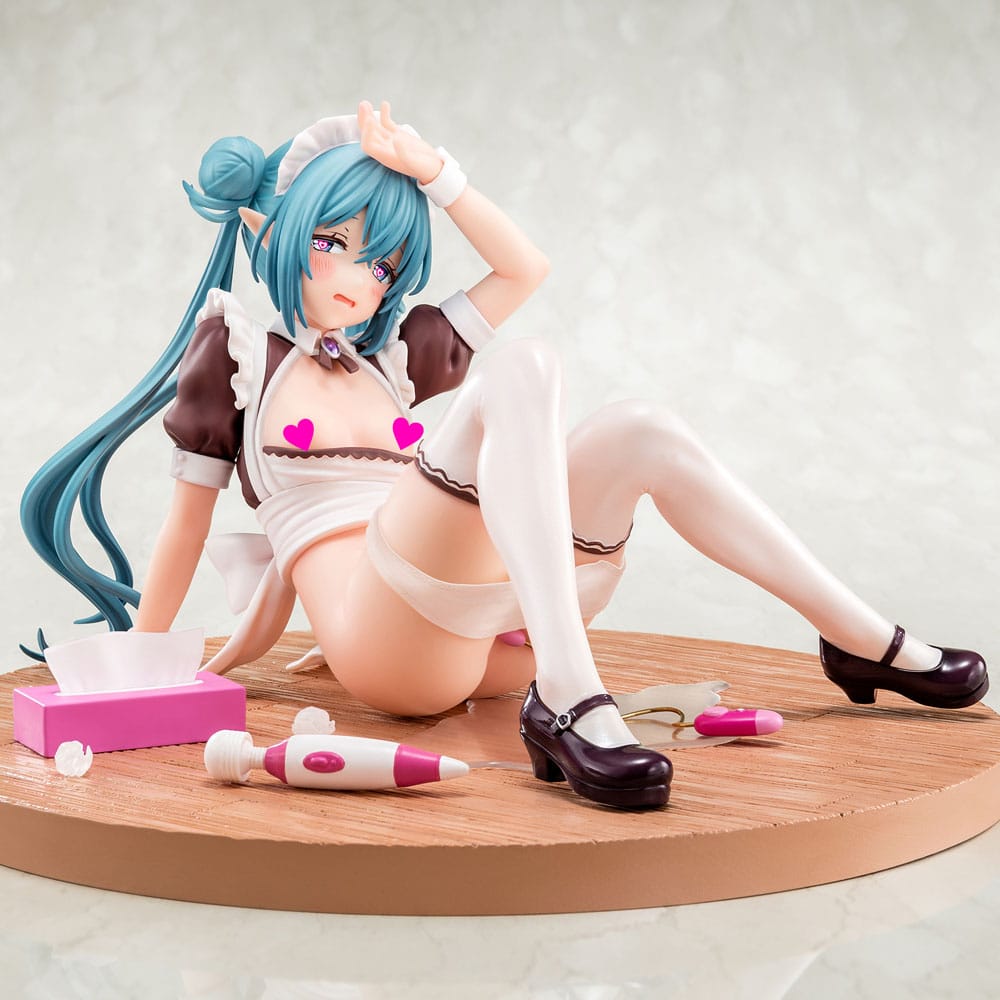 Original Character PVC Statue 1/6 Elf Maid's Sexual Servicing Lime 17 cm Hentai Yokina