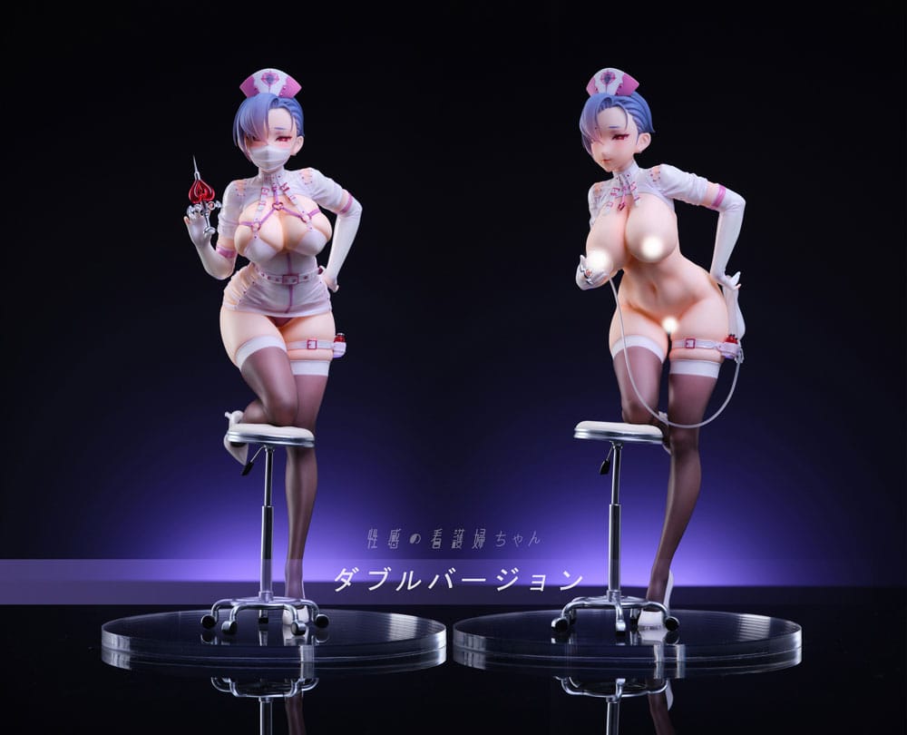 Original Character PVC Statue 1/6 Sexy Nurse Double Version 26 cm Hentai Yokina