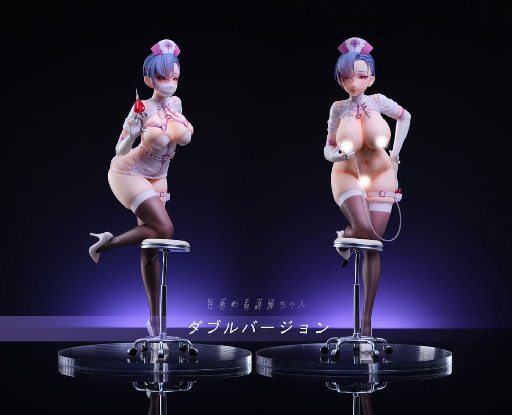 Original Character PVC Statue 1/6 Sexy Nurse Double Version 26 cm Hentai Yokina